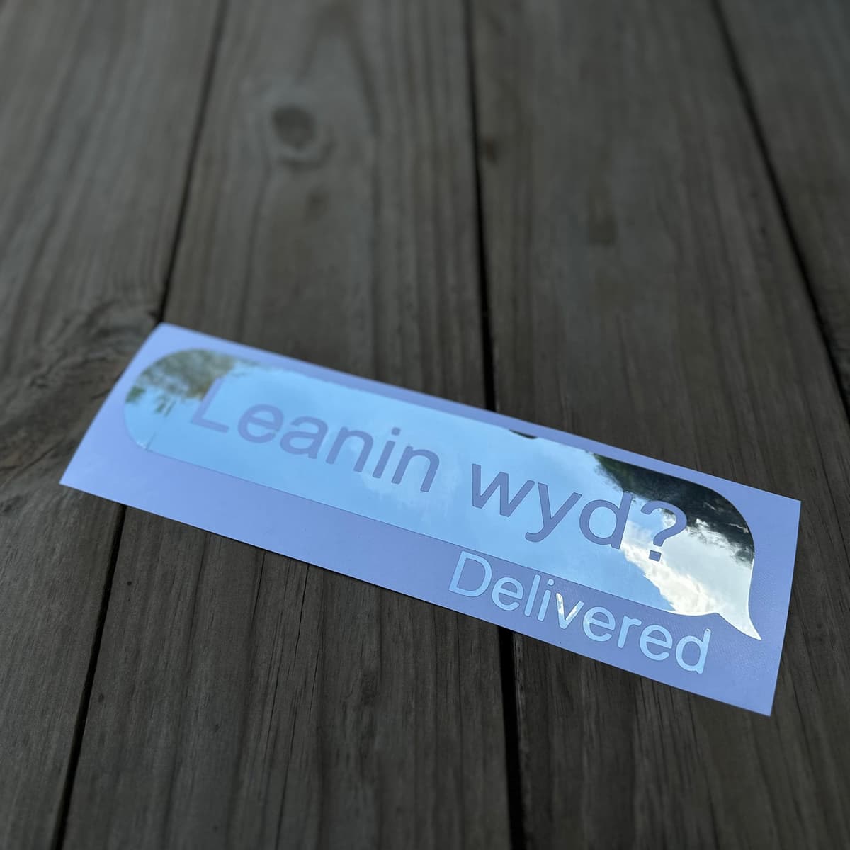 "Leanin wyd?" Chrome Decal
