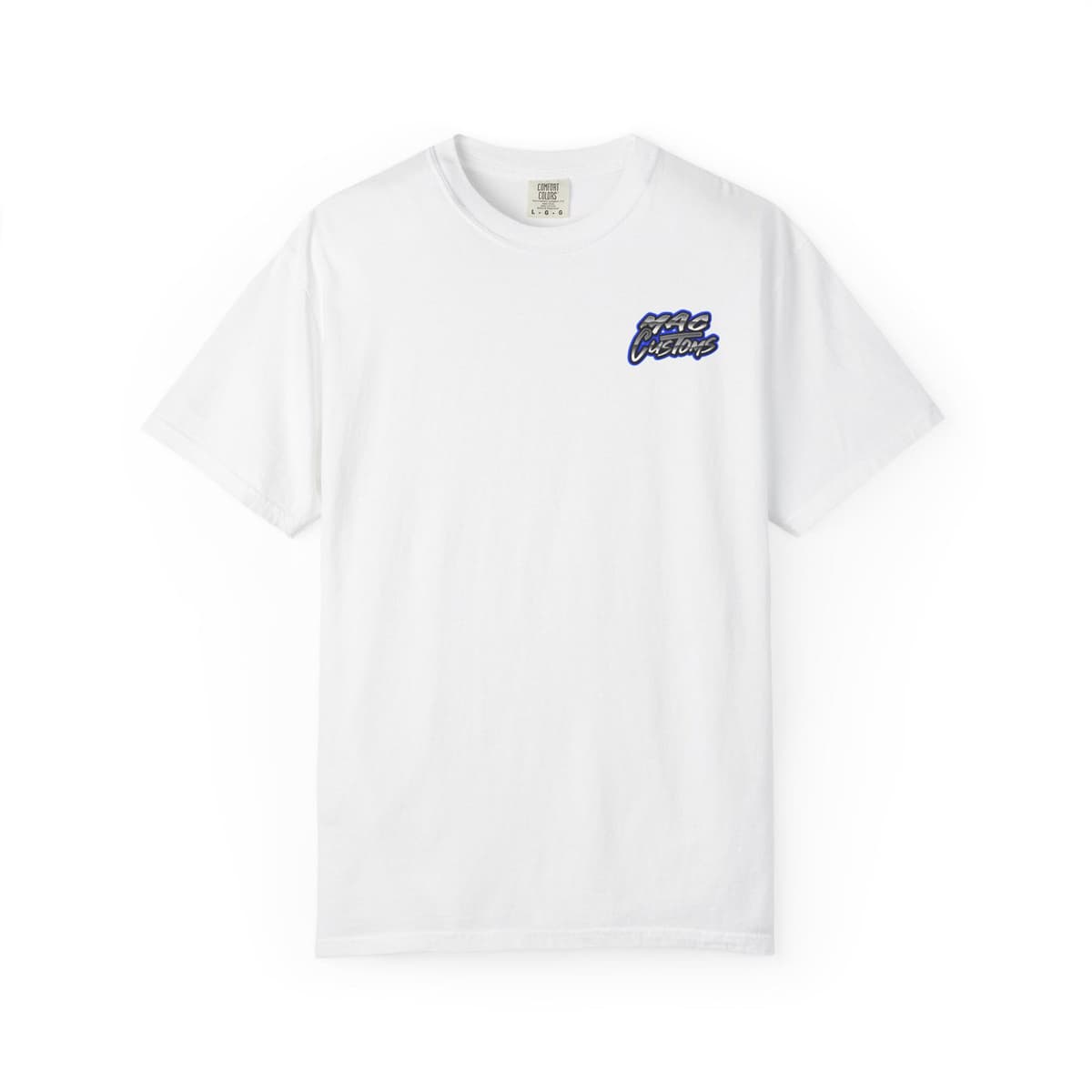 MAC CUSTOMS T-SHIRT BLUE LOGO