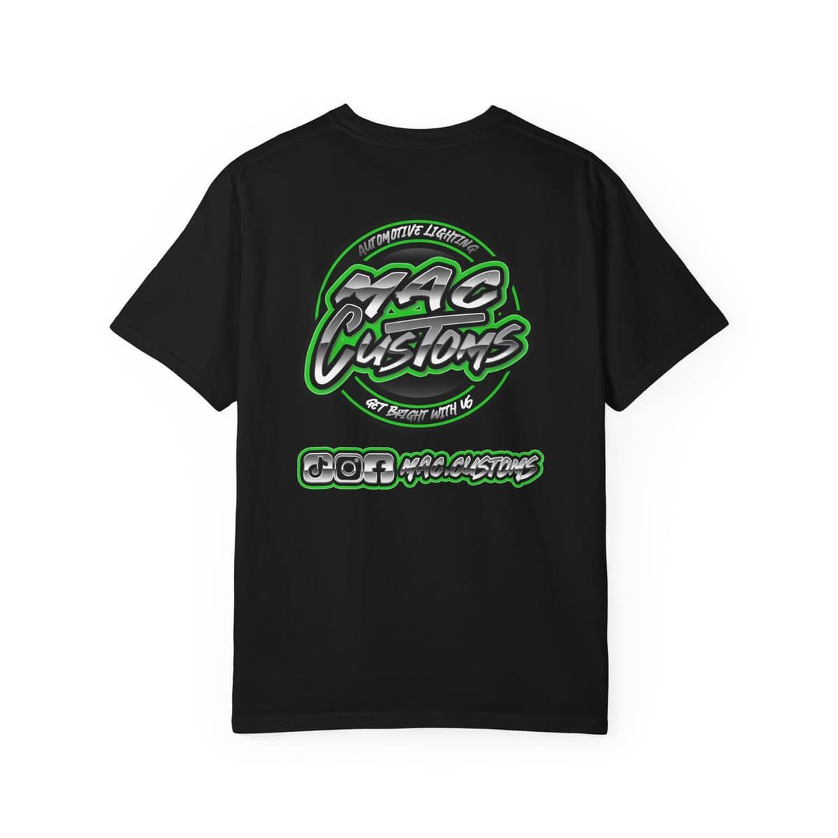 MAC CUSTOMS T-SHIRT GREEN LOGO