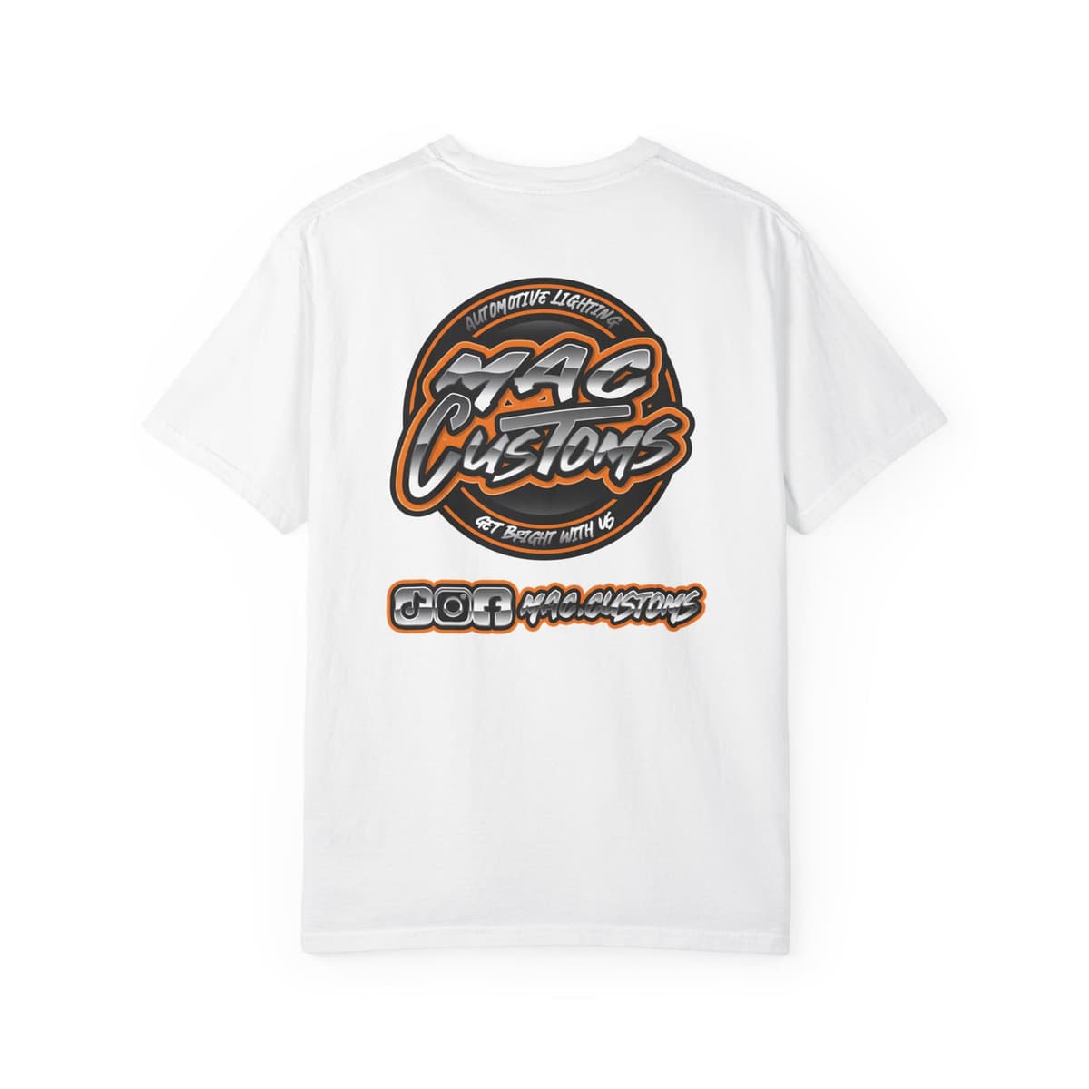 MAC CUSTOMS T-SHIRT ORANGE LOGO