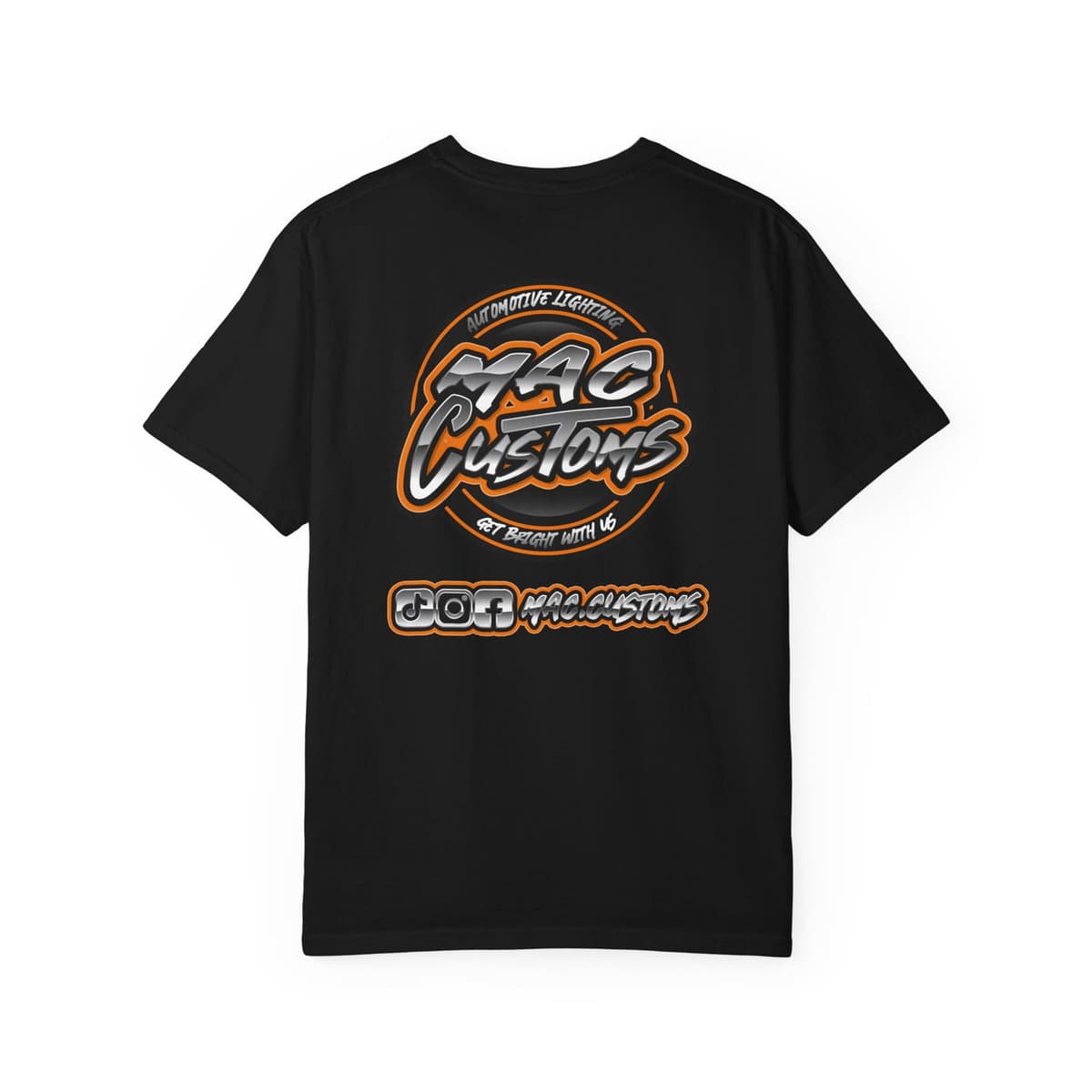 MAC CUSTOMS T-SHIRT ORANGE LOGO