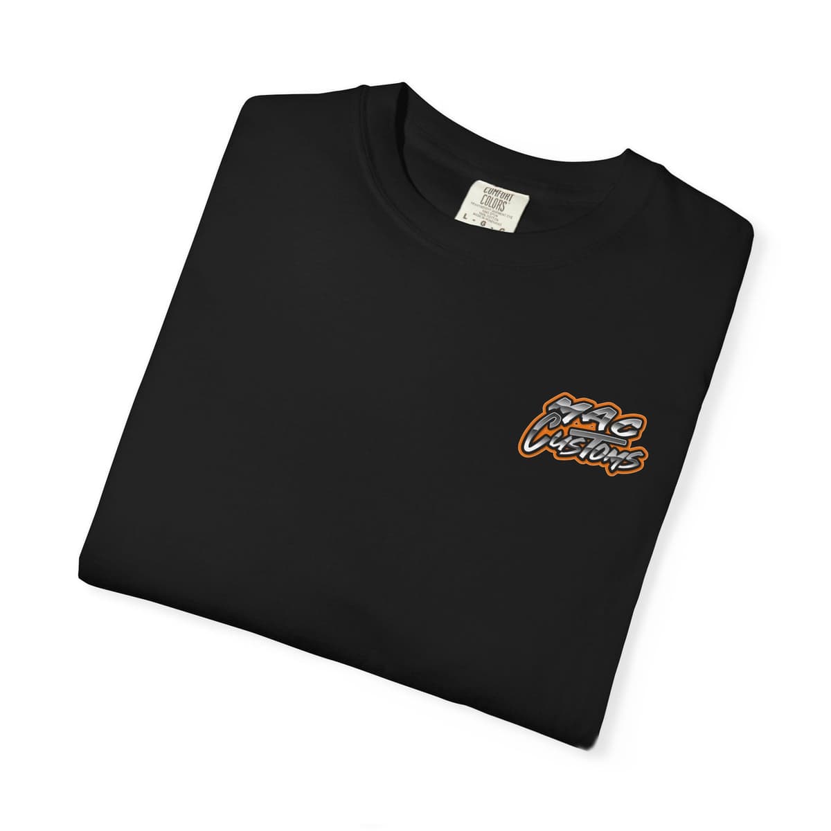 MAC CUSTOMS T-SHIRT ORANGE LOGO